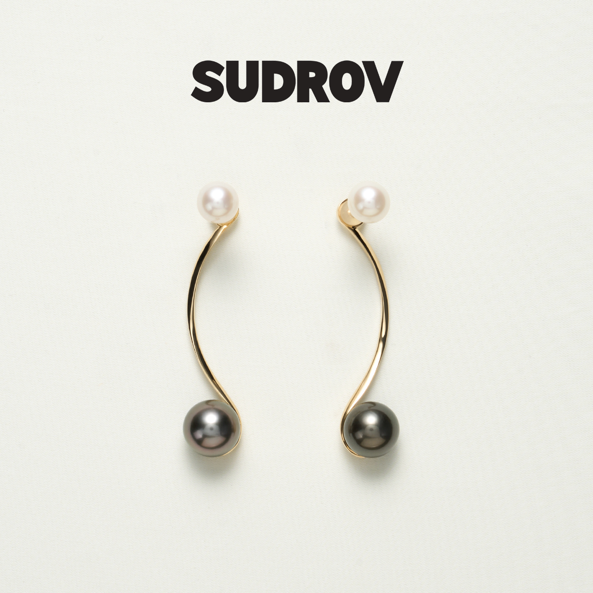 SUDROV素觉8K金大溪地黑珍珠耳坠